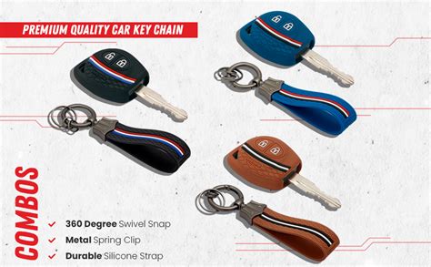 Keyzone® Striped Key Cover and Keyring Compatible for Swift, DZire ...