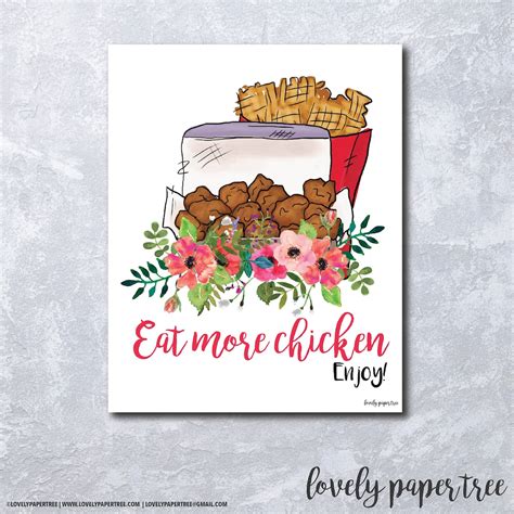 Eat More Chicken Printable Sign - Printable Free Templates