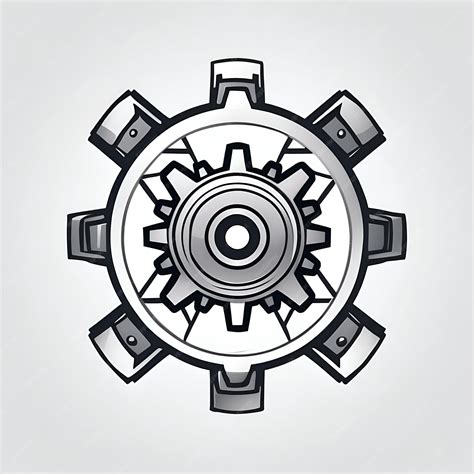 Mechanical gear cogwheel icon gear system industrial machinery gear ...