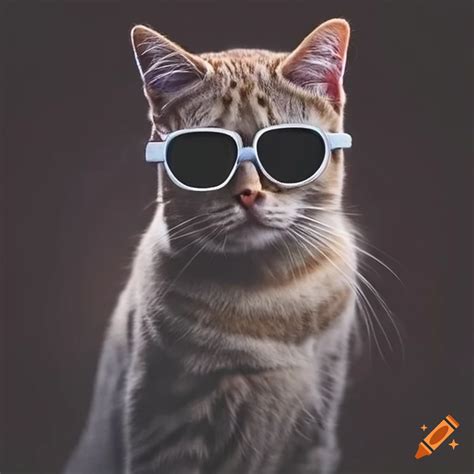 Cat wearing sunglasses