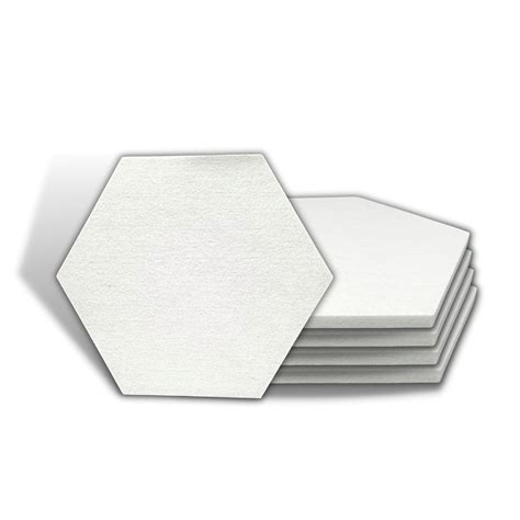 UNIDUS ACOUSTICS Hexagon Acoustic Wall Panel Pack of 5, White ...