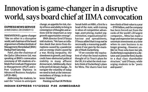 Innovation is a Game Changer in a Disruptive World, Says Board Chief at ...