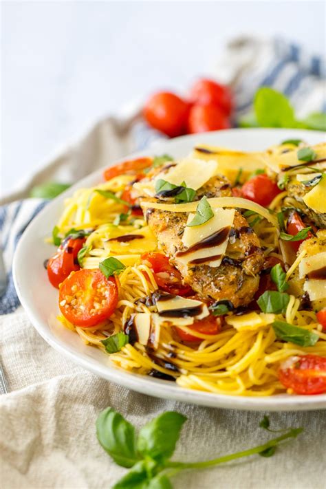 Bruschetta Chicken Pasta | Wishes and Dishes