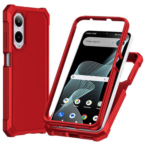 TJS for Cricket Debut S3 Phone Case, Full Body Protective Heavy Duty ...