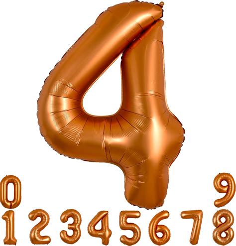 Amazon.com: TONIFUL 40 Inch Orange Large Numbers Balloon 0-9 Birthday ...
