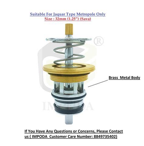 32mm (1.25") Jaquar Type Metropole Flush Valve Kit full brass body | P ...