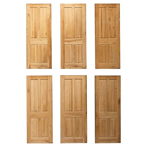 Set of 6 Reclaimed 4-Panel Oak Interior Doors For Sale at 1stDibs ...