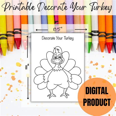 Decorate A Turkey Template | Rossy Printable