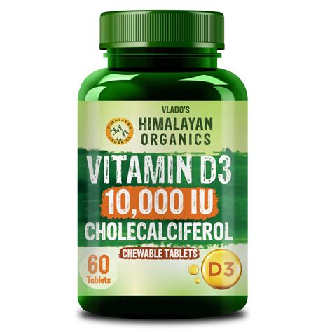 Vlado's Himalayan Organics Vitamin D3 10000IU - Chewable Vitamin D Tab