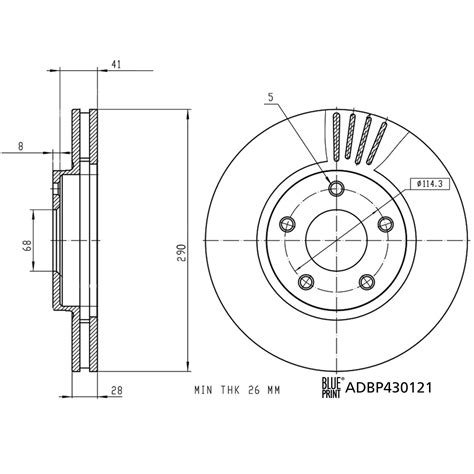 Blue Print | ADBP430121 | Brake Disc | bilstein group partsfinder ...