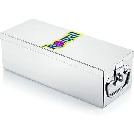 Konquer TimeS Komal Stainless Steel Big Jewellery Box (Standard, Silver ...