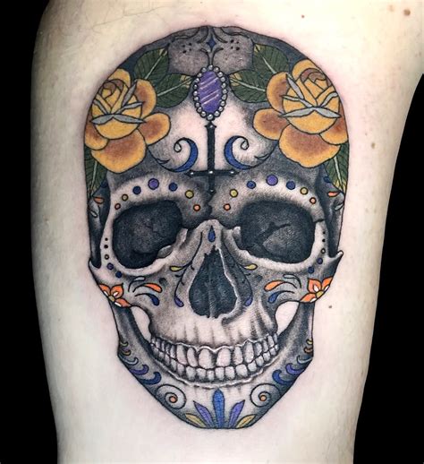 Phoenix Sugar Skull Tattoos Realistic Skull Tattoo Done In San