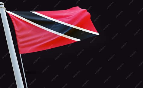 Premium Photo | A flag with the black and red stripes is waving in the wind