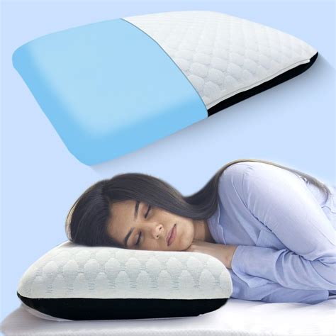 Sleepsia Orthopedic Cooling Gel Memory Foam Pillow | 1 Year Warranty ...