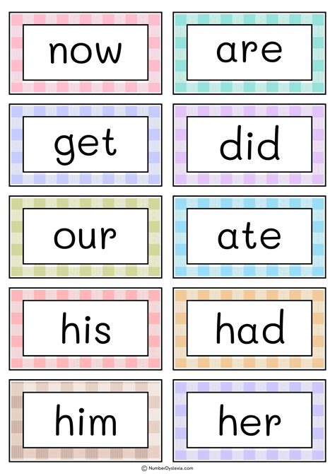 Printable sight words list flashcards for kindergarten – Artofit