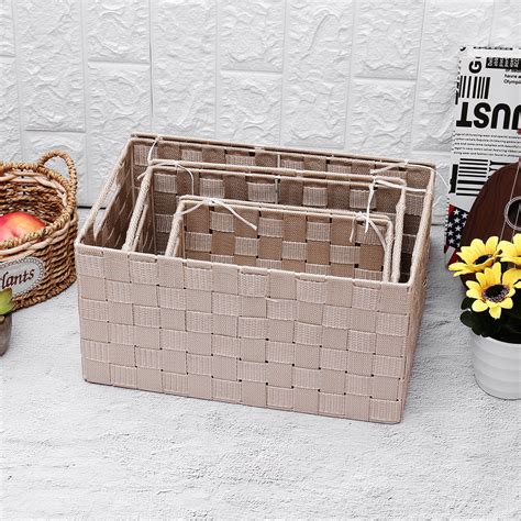 Buy Wicker Baskets 3Pcs, Woven Baskets for Storage, Wicker Laundry ...
