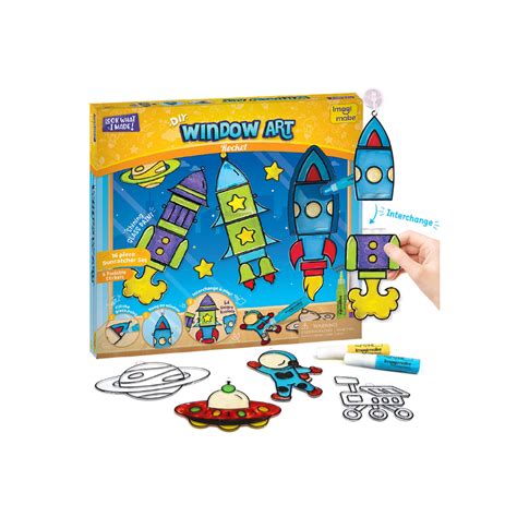 Imagimake Window Art Puzzle Rocket – Rainbow Toys