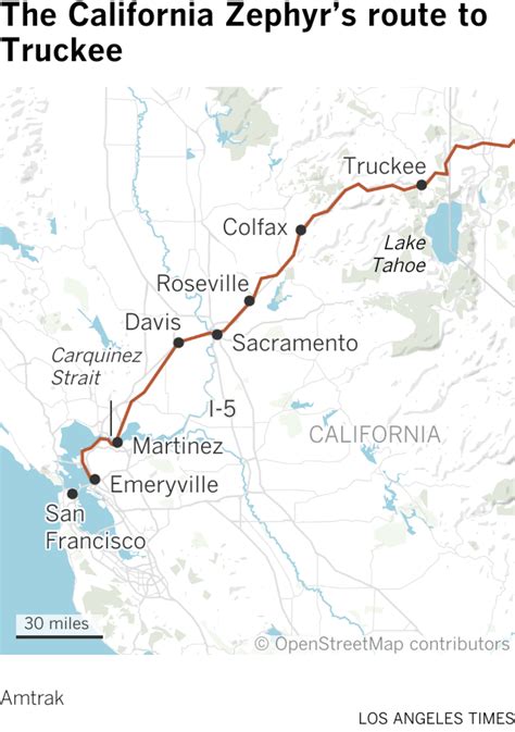 Map Of California Zephyr Train