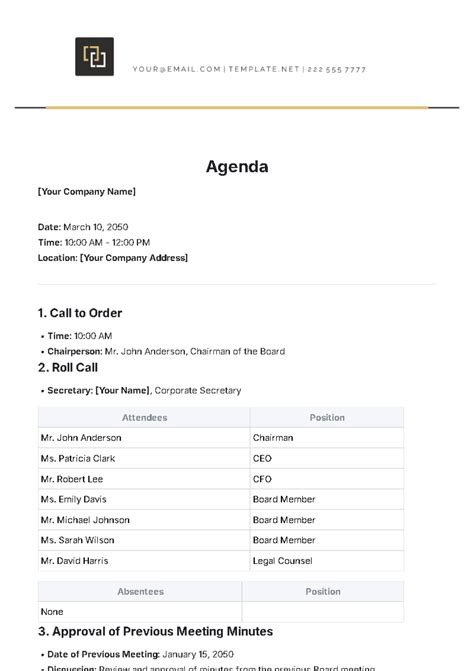 Free Accounting Staff Meeting Agenda Template to Edit Online