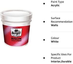 Berger 5kg distemper white Distemper Wall Paint Price in India - Buy ...