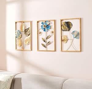 Amazon Brand – Solimo Leaves Metal Wall Decor | Elegant Nature-Inspired ...