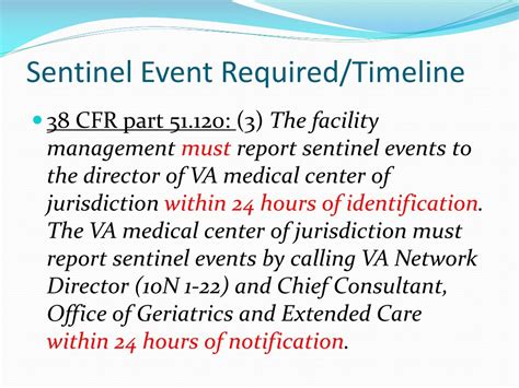 PPT - State Veterans Home Sentinel Events PowerPoint Presentation, free ...