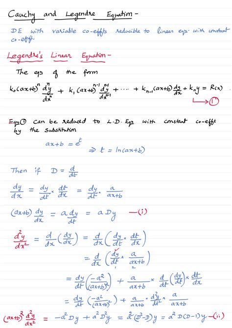 Higher Order Differential Equations Part 4 - Engineering Mathematics I ...