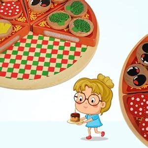 Buy Trinkets & More™ - Wooden 18 Toppings Pizza Set | Kids Kitchen Set ...