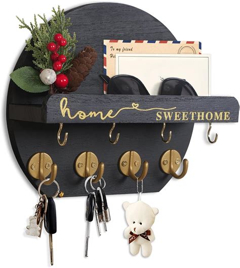 Amazon.com: LEIRUOTM Key Holder for Wall, Key and Mail Holder Organizer ...