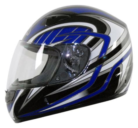Vega Mach 1 Blue Pulsar Graphic Medium Jr. Full Face Helmet : Amazon.in ...