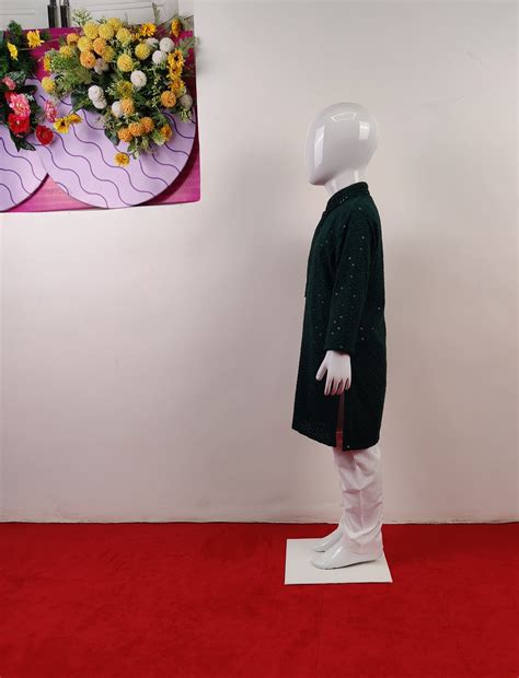 Bottle Green Colour Kurta Set(BE-BKUS_7079) – Carron Clothing