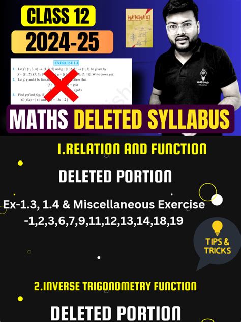 Image result for Deleded Portion Maths Class 12