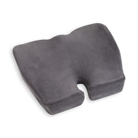 Mind Reader Memory Foam Office Chair Ergonomic Orthopedic Cushion, Gray ...