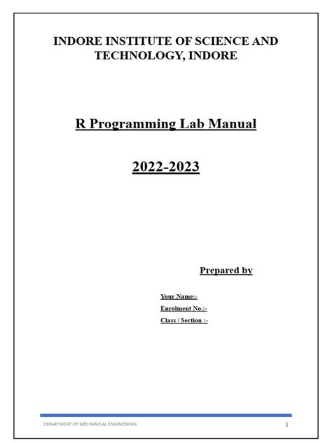 Image result for R Programming Language Tutorial PDF