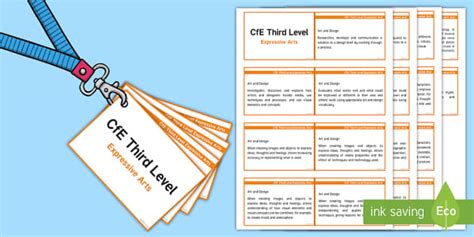 CfE Third Level Expressive Arts Lanyard-Sized Benchmarks