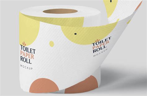 Floating Toilet Paper Roll Mockup – Realistic & Modern | ZippyPixels