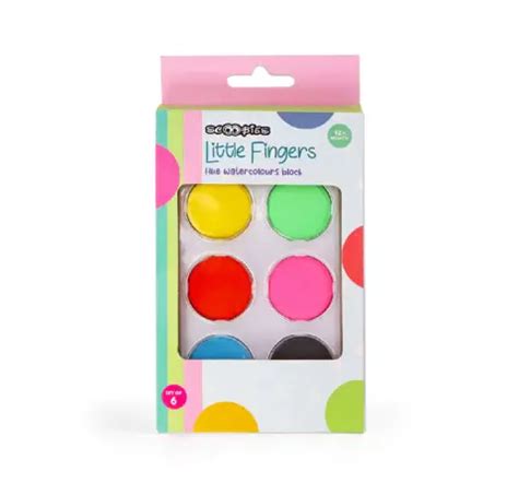 Buy Scoobies Hue Watercolor Blocks 6 Vibrant Non Toxic Colors Kids ...