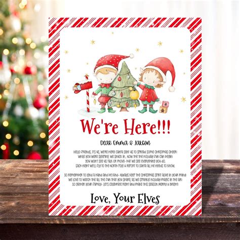 EDITABLE Elf Letter, Elf Arrival Letter, First Time Elf Arrival Letter ...