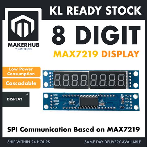Image result for MAX7219 Arduino 7-Segment 8-Digit