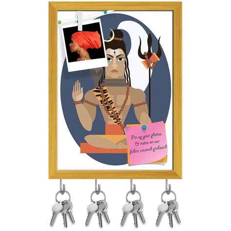 ArtzFolio Hindu Deity Lord Shiva Key Holder Hooks | Notice Pin Board ...