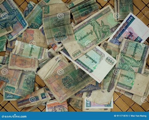 OLD MYANMAR KYATS CURRENCY of BURMA Stock Photo - Image of amount, asian: 91171870