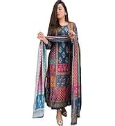 Buy GoSriKi Women's Rayon Viscose Straight Printed Kurta with Pant ...