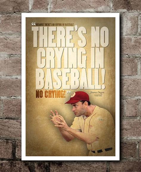 UPDATED: A League of Their Own - "no CRYING in Baseball" Quote Poster ...