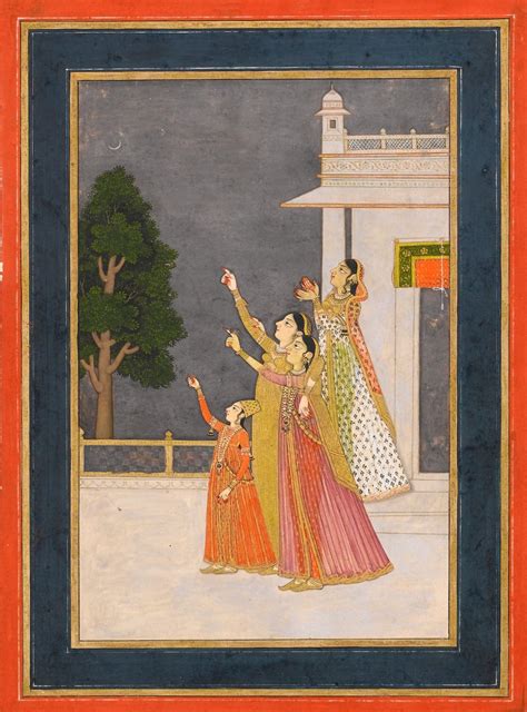 Maidens Of The Zenana Pointing At The Moon, Murshidabad - Vintage ...