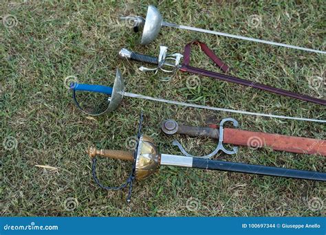 Swords and sabers stock photo. Image of military, garb - 100697344