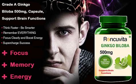 Buy RONCUVITA™ Grade A Ginkgo Biloba Pure Extract 500 mg Capsule for ...