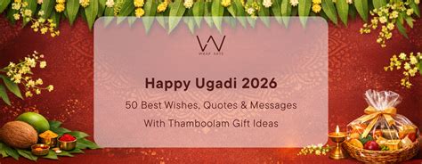 Happy Ugadi 2026 Wishes, Quotes & Messages + Thamboolam Gift Ideas ...