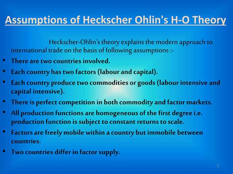 The Heckscher-Ohlin theory of international trade/ Modern International ...