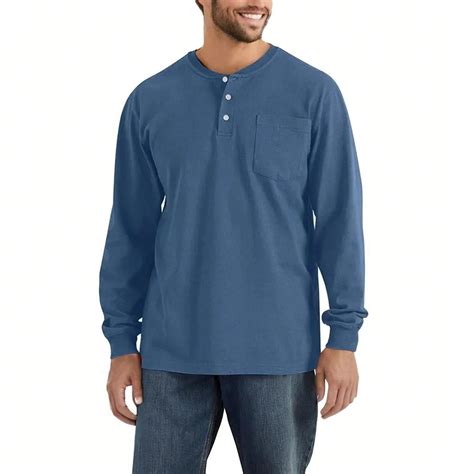 YNGKMEA Men's Henley Shirt Long Sleeve Button Lightweight Tee Shirts ...