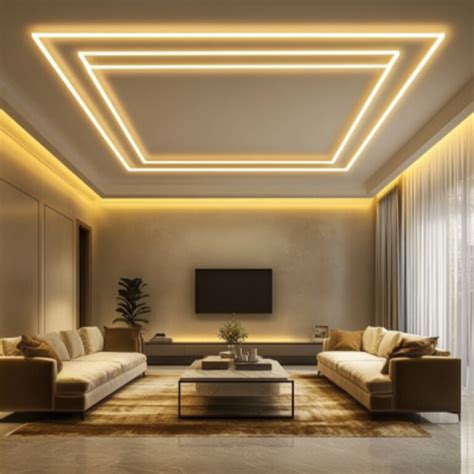 Stylish Single Layered Contemporary Gypsum False Ceiling Design